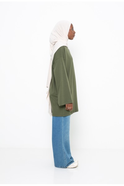 Maxi khaki t-shirt