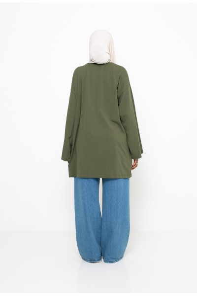 Maxi khaki t-shirt