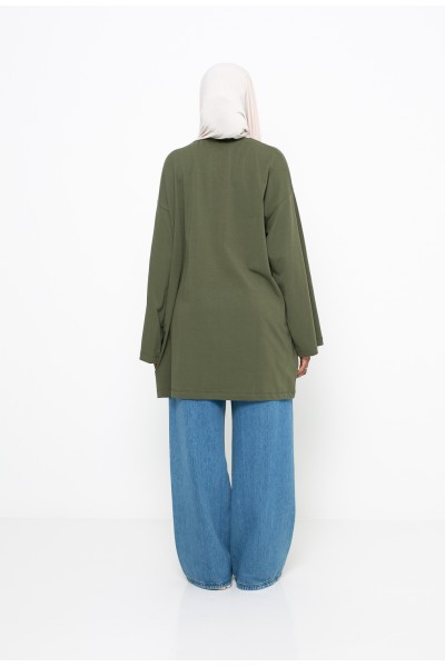Maxi khaki t-shirt