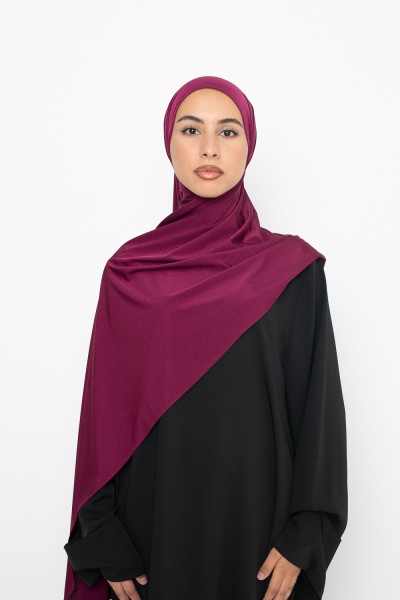 Hijab jersey satin berries
