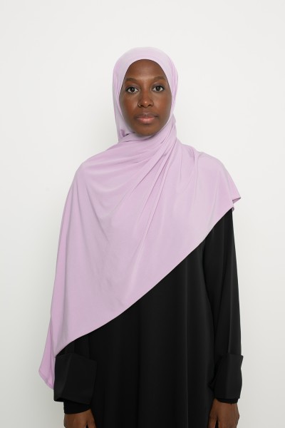 Premium-Hijab aus fliederfarbenem Jersey