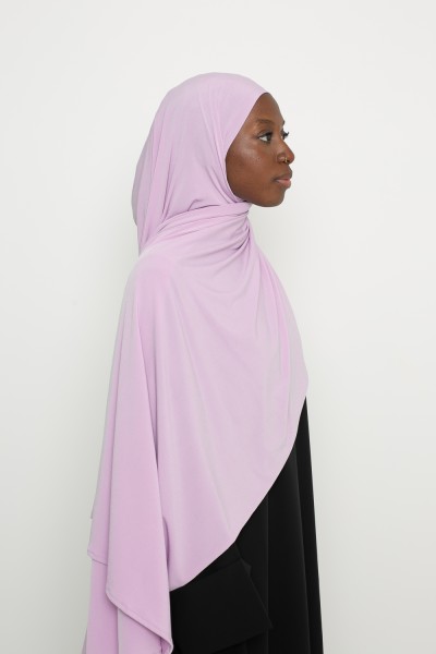 Premium-Hijab aus fliederfarbenem Jersey