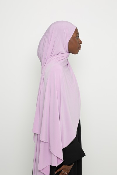 Premium-Hijab aus fliederfarbenem Jersey