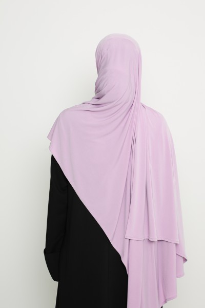 Premium-Hijab aus fliederfarbenem Jersey