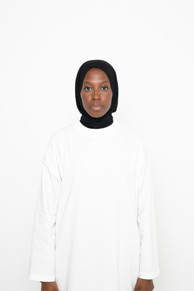 Hijab sport jersey à nouer noir