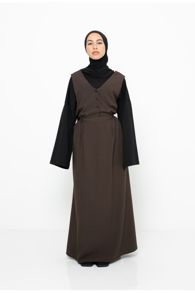 Vestido marrón de Kioto