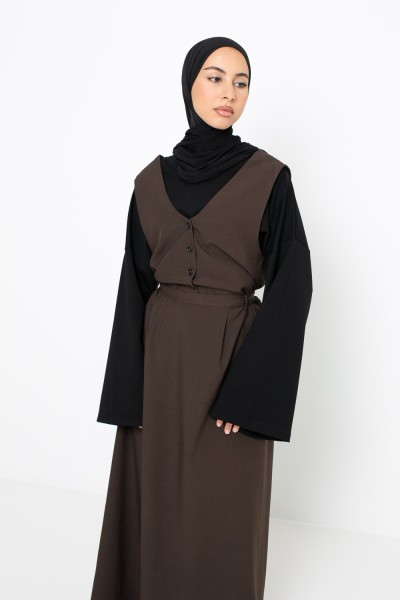 Vestido marrón de Kioto