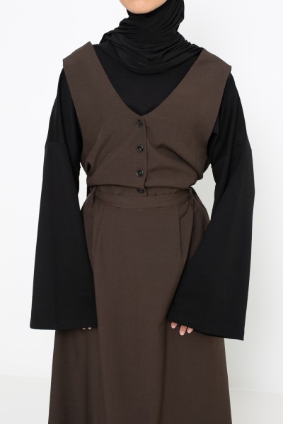 Vestido marrón de Kioto