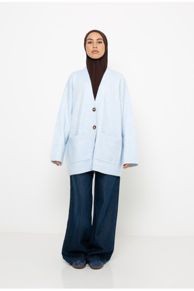 Cardigan Munich bleu clair