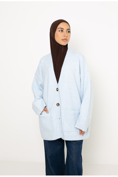 Cardigan Munich bleu clair