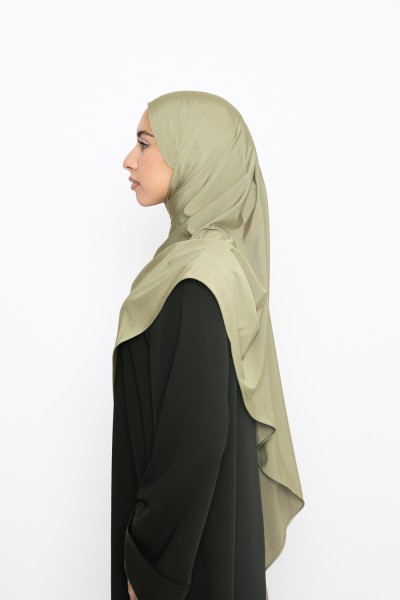 Hijab jersey satin khaki light