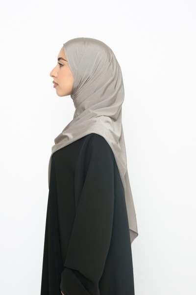 Hijab jersey satin taupe olive
