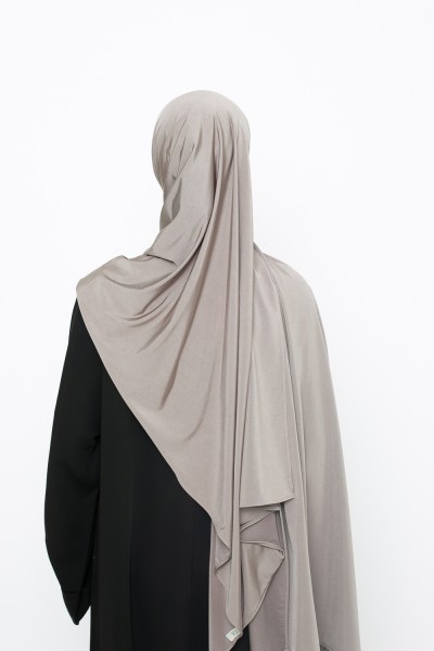 Hijab jersey satin taupe olive