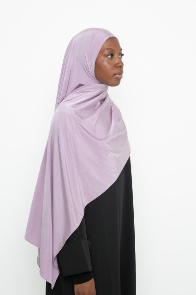 Lilac satin jersey hijab