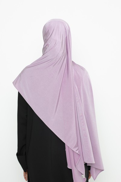 Lilac satin jersey hijab