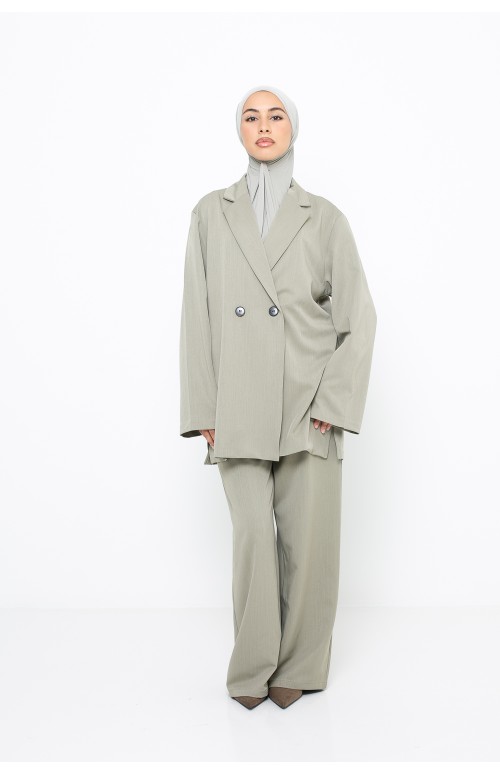 ensemble tailleur sauge
