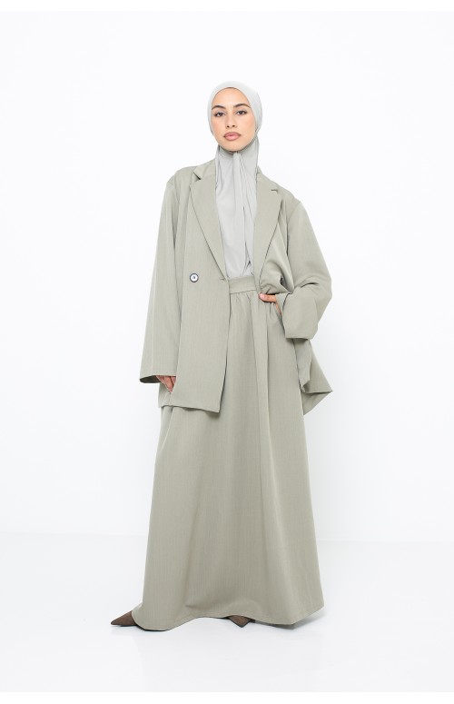 Jupe longue tailleur coupe trapèze pour femme musulmane
