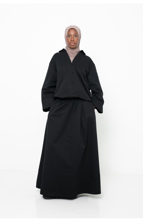 jupe coton noir