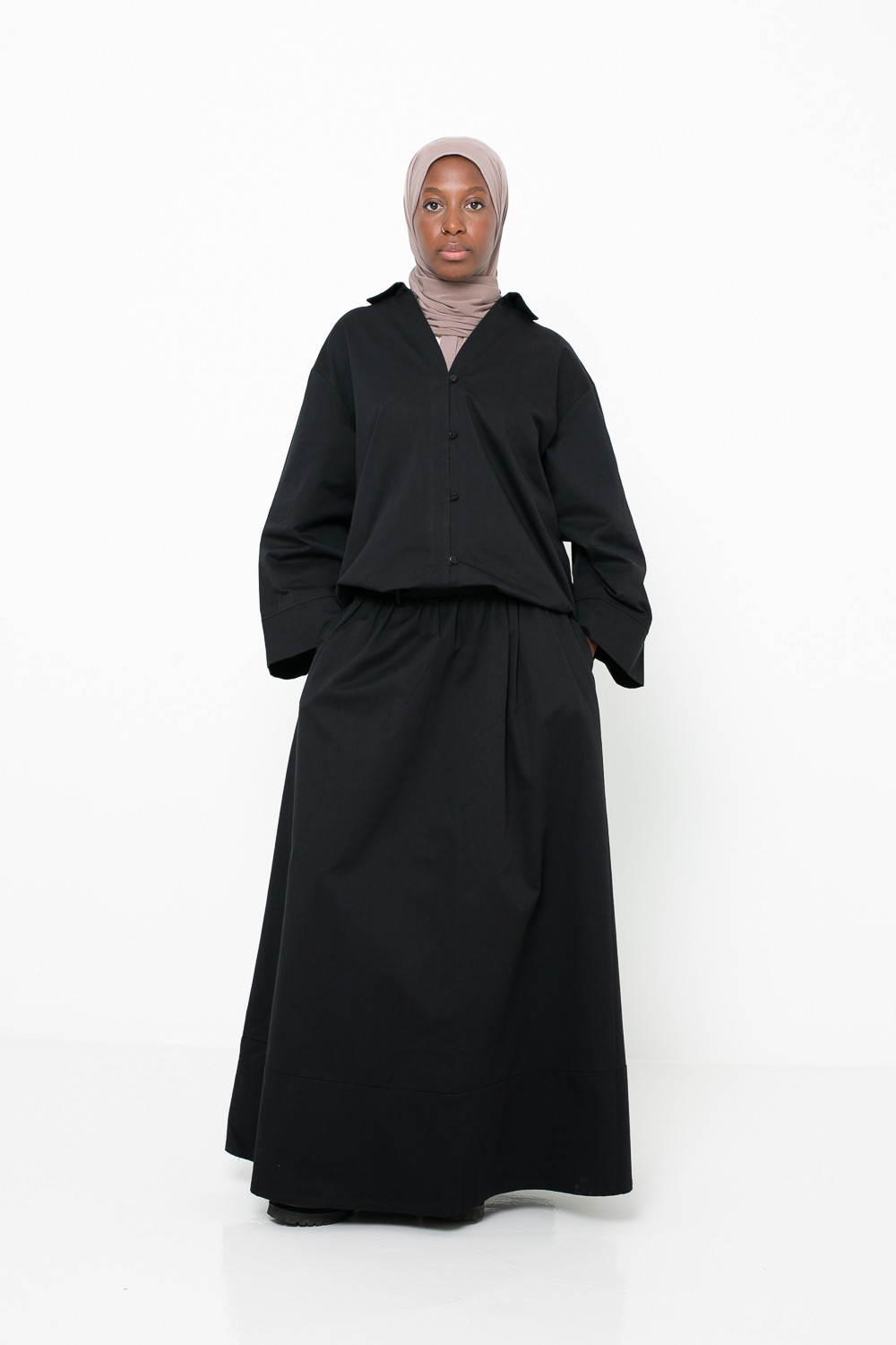 jupe coton noir