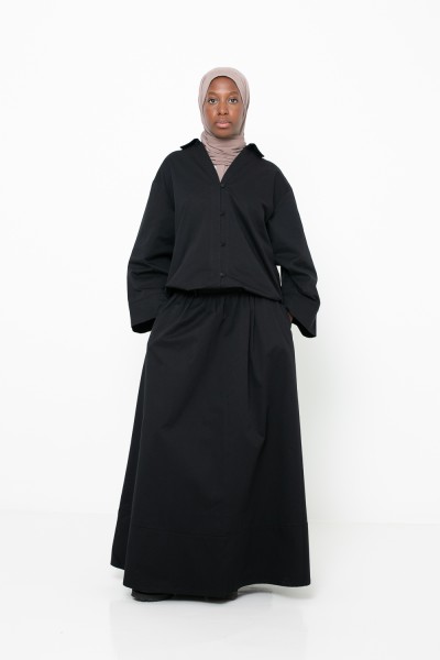 jupe coton noir
