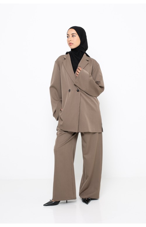 ensemble tailleur brown