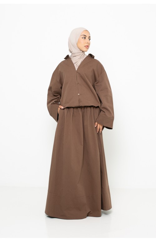 Jupe coton coupe trapèze pour femme moderne