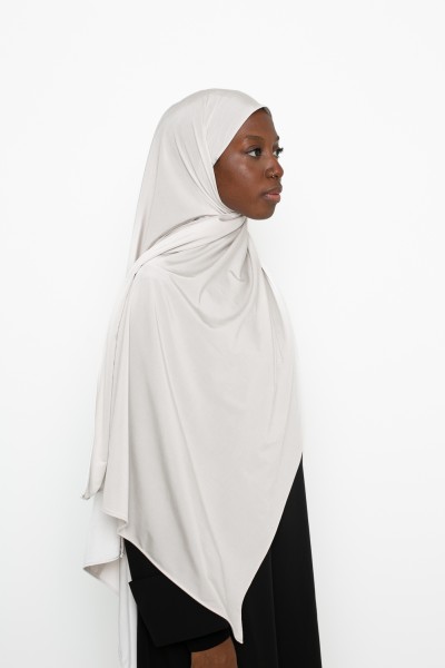 Pearl satin jersey hijab