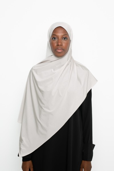 Pearl satin jersey hijab
