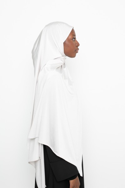 Hijab jersey satin greige