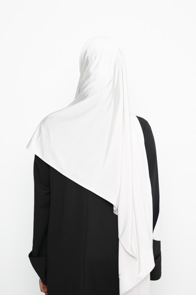Greige satin jersey hijab