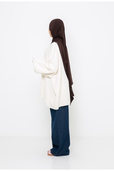 Pull oversize maille crème