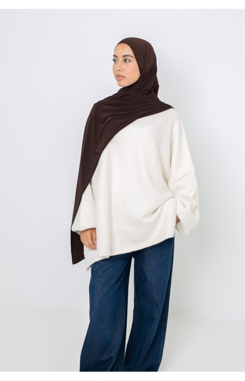 pull grosse maille épais crème