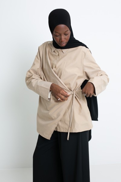 Camisa beige de Milán