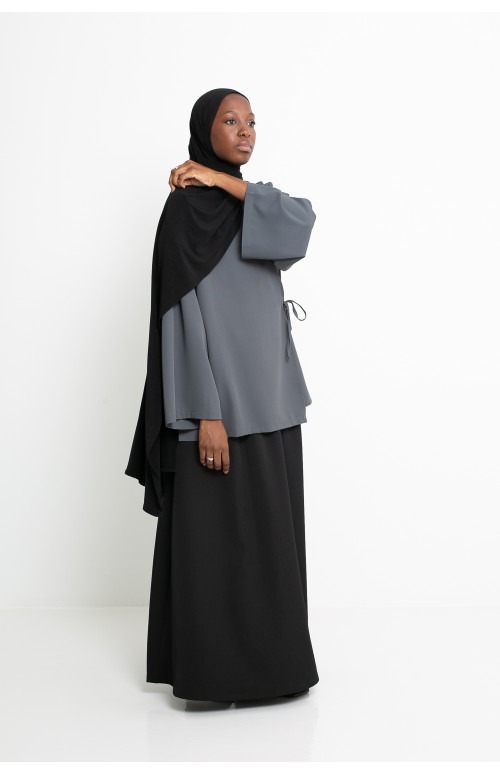 Veste création à nouer classe et tendance pour femme musulmane. Boutique hijab mode.