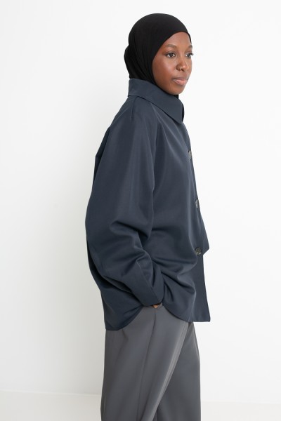 Trench minimalist Tokyo bleu marine