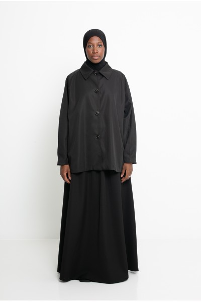 Trench minimaliste Tokyo noir