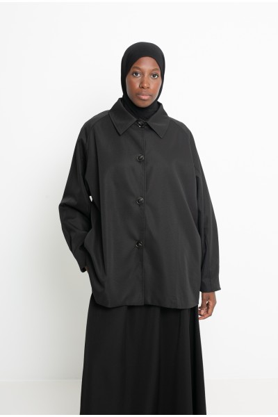 Trench minimaliste Tokyo noir