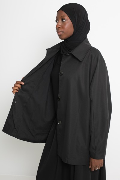 Trench minimaliste Tokyo noir