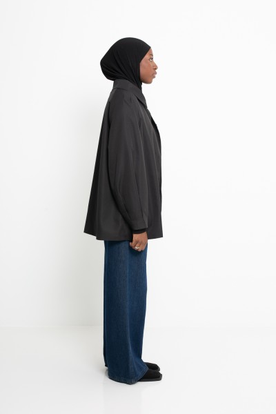 Trench minimaliste Tokyo noir