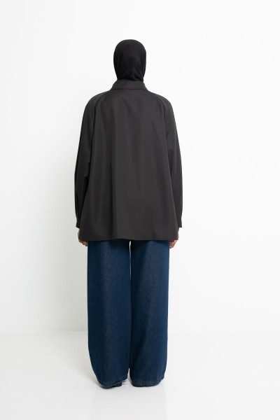 Trench minimaliste Tokyo noir