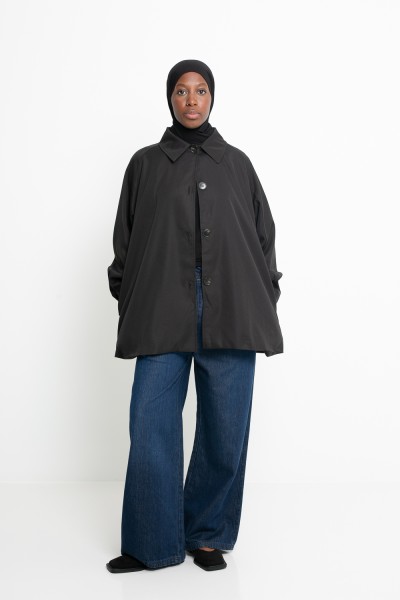 Trench minimaliste Tokyo noir