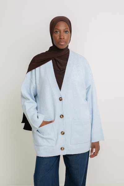 Cardigan Munich bleu clair