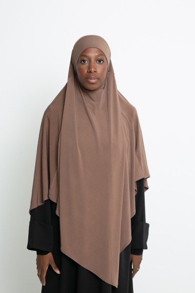Khimar Jersey premium taupe brown