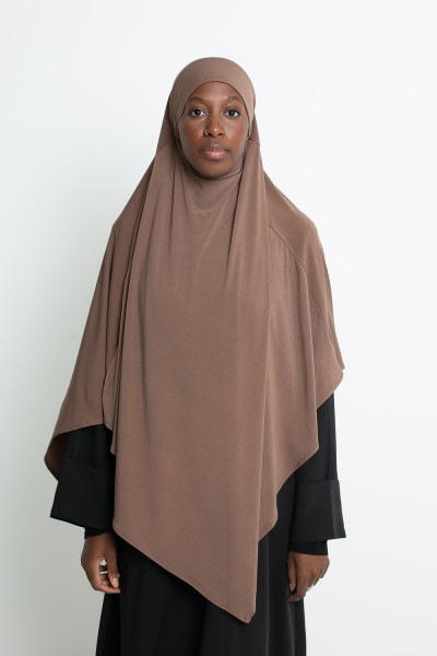 Khimar Jersey premium taupe brown