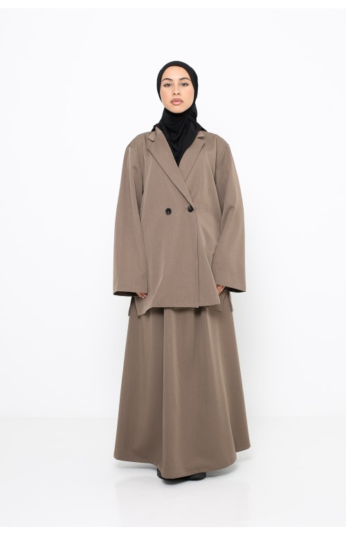 Ensemble blazer et jupe tailleur ample pour femme musulmane