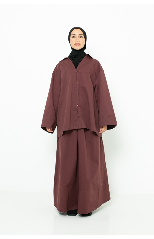Chemise blouse ample en coton pour femme musulmane. Collection automne hiver.