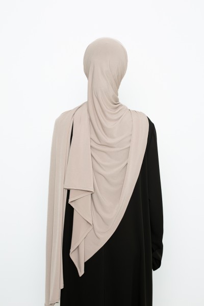 Ready-to-tie hijab Premium jersey greige