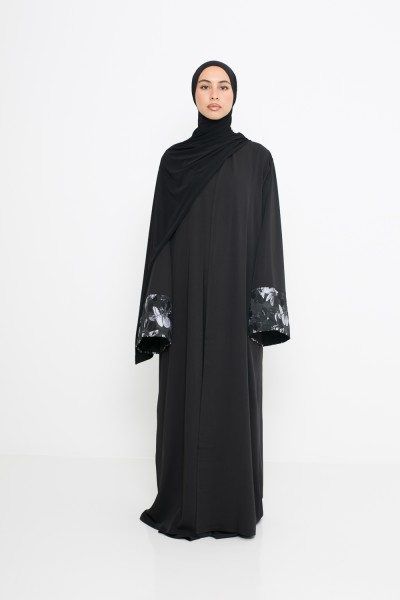 Kimono brocard noir