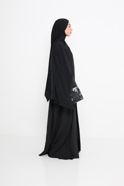 Kimono brocard noir
