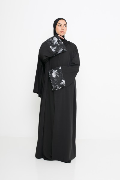 Kimono brocard noir